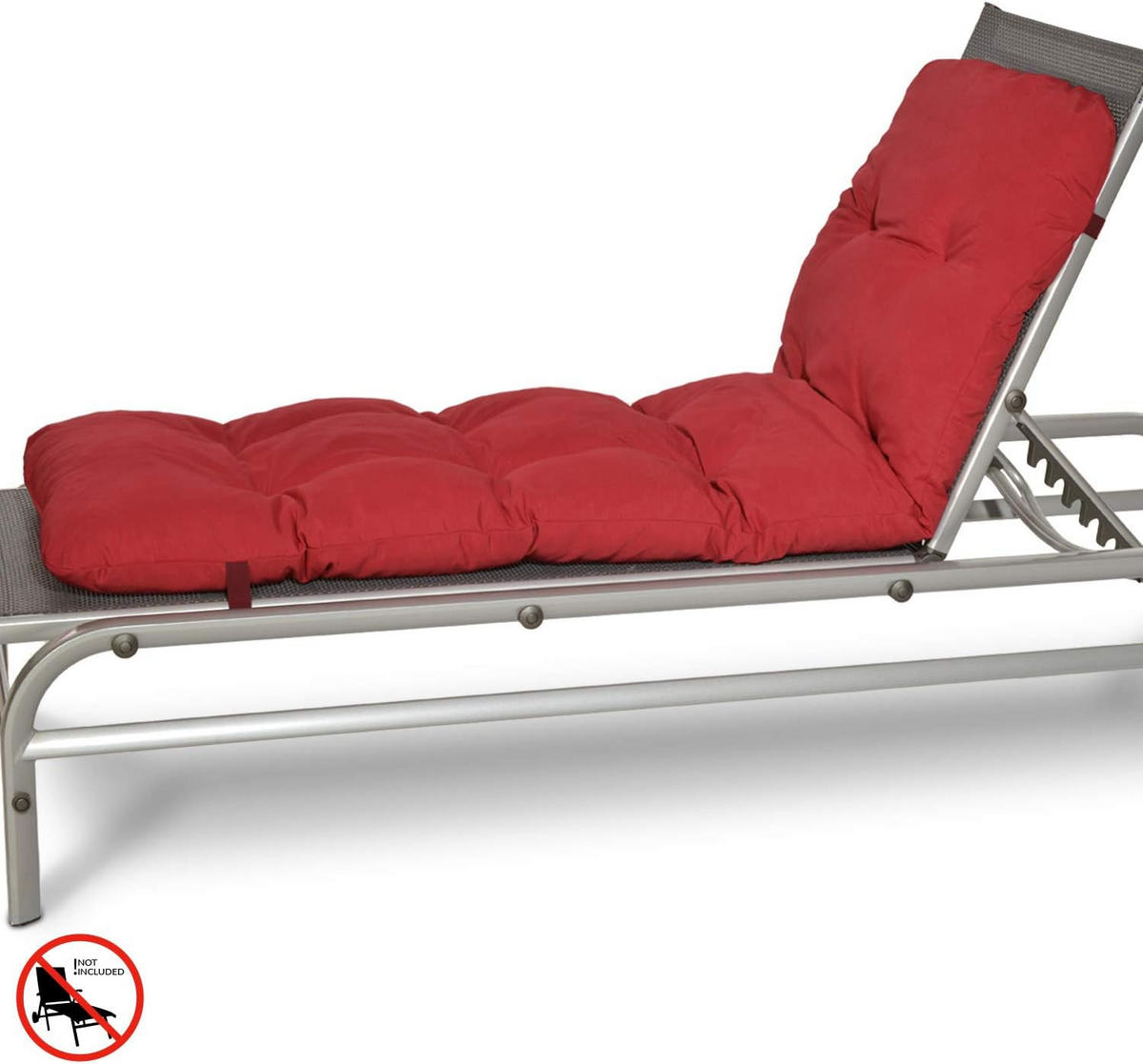 ROLLLIEGENAUFLAGE Flair RL 190x60x8cm Rot (2tlg) - Rot, Textil (60/16/190cm) - Beautissu 