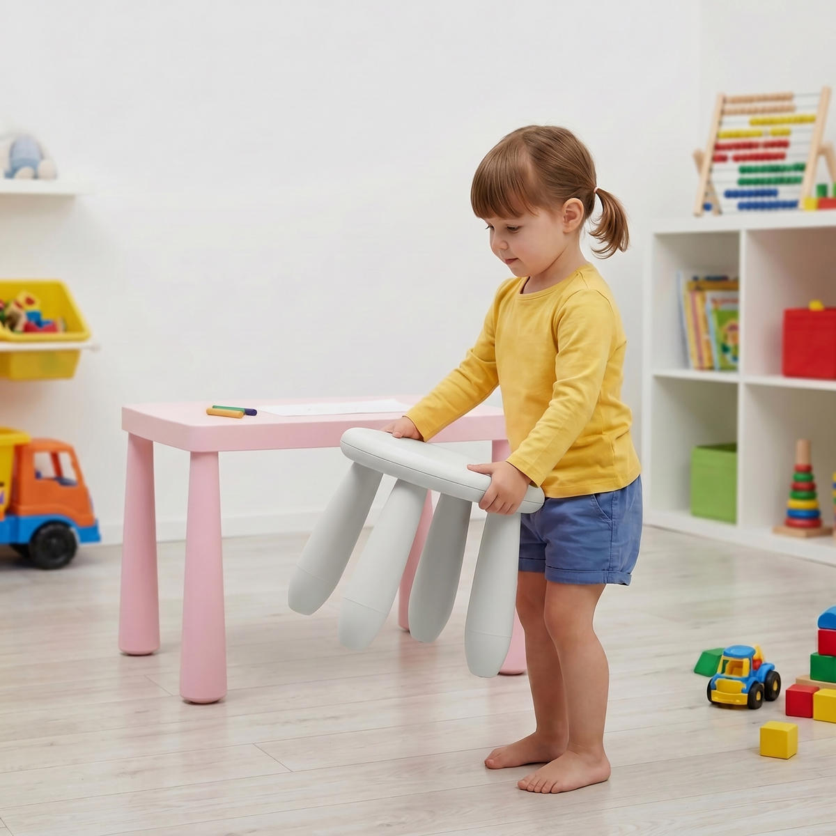 STOLIČKA Bílá plastová 26 cm - bílá, plast (28/26/28cm) - Relaxdays