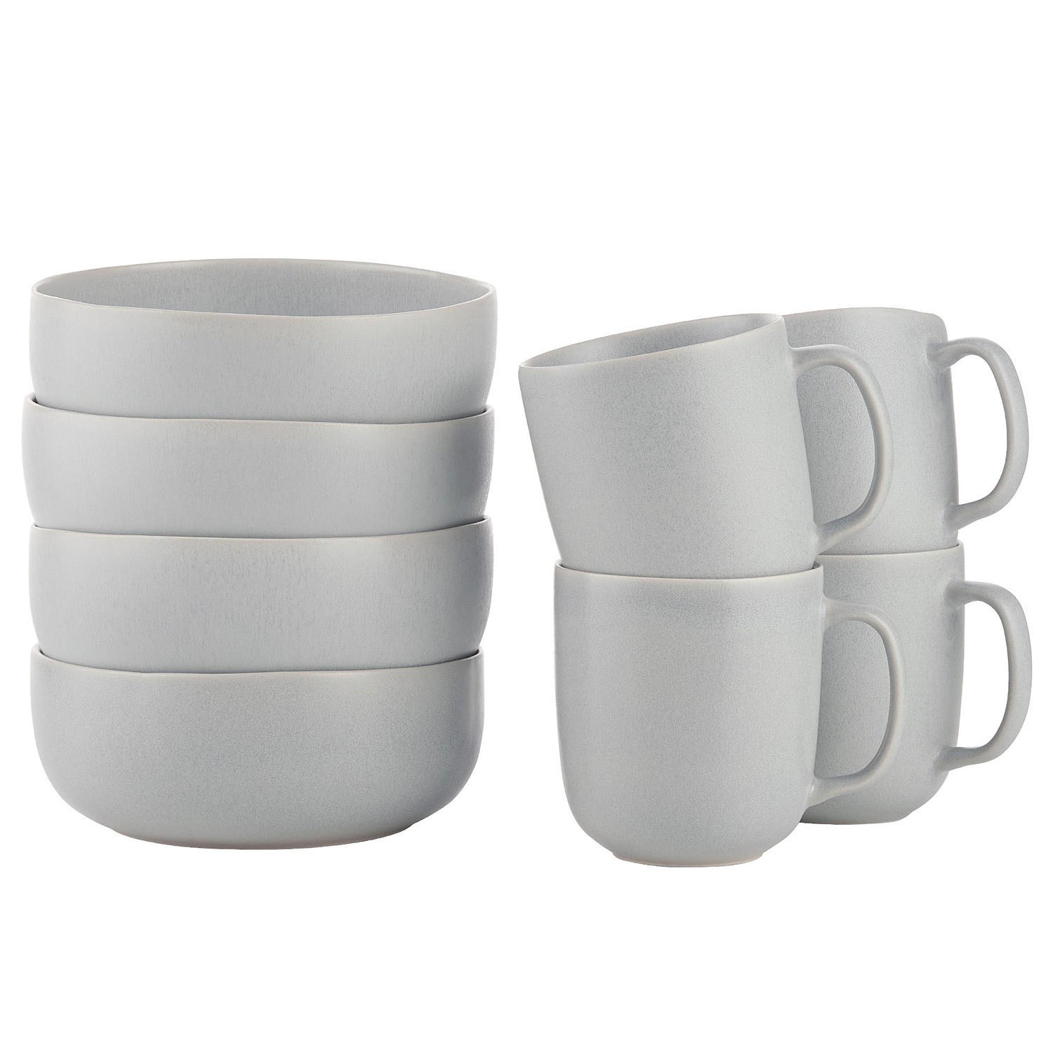 Butlers Geschirrset Grau 16x7x16 cm