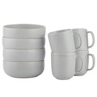 FRÜHSTÜCKS-SET (8-teilig) Casa Nova - Grau, Keramik (16/7/16cm) - BUTLERS