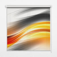 VNÚTORNÁ roleta - okenná roleta - roleta - 100x140 cm - Oranžové vlny - oranžová, plast (100/140/0.5cm) - TULUP