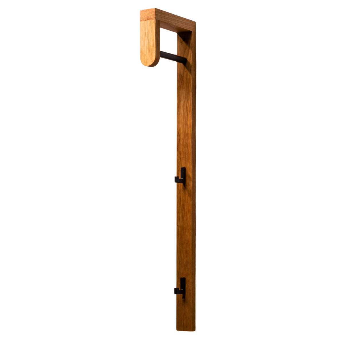 WANDGARDEROBE Woody, schwarze Eiche und schwarzes Metall, 20/5/85 cm - Beige, Holz (5/85/20cm) - WOODEK