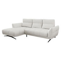 ECKSOFA Giovanni Z LCH, Seite: Links LC-2R - Hellgrau/Schwarz, Holz/Textil (298/195cm) - MIRJAN24