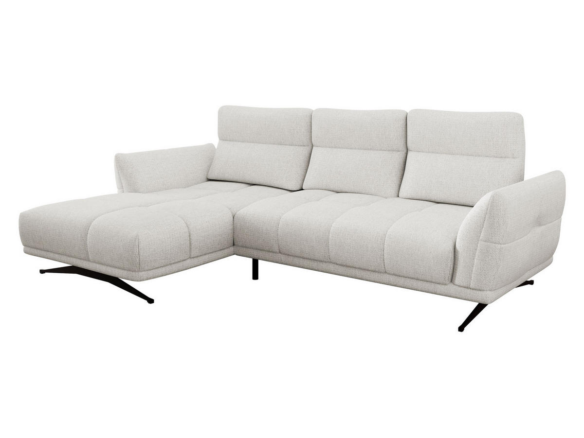 ECKSOFA Giovanni Z LCH, Seite: Links LC-2R - Hellgrau/Schwarz, Holz/Textil (298/195cm) - MIRJAN24