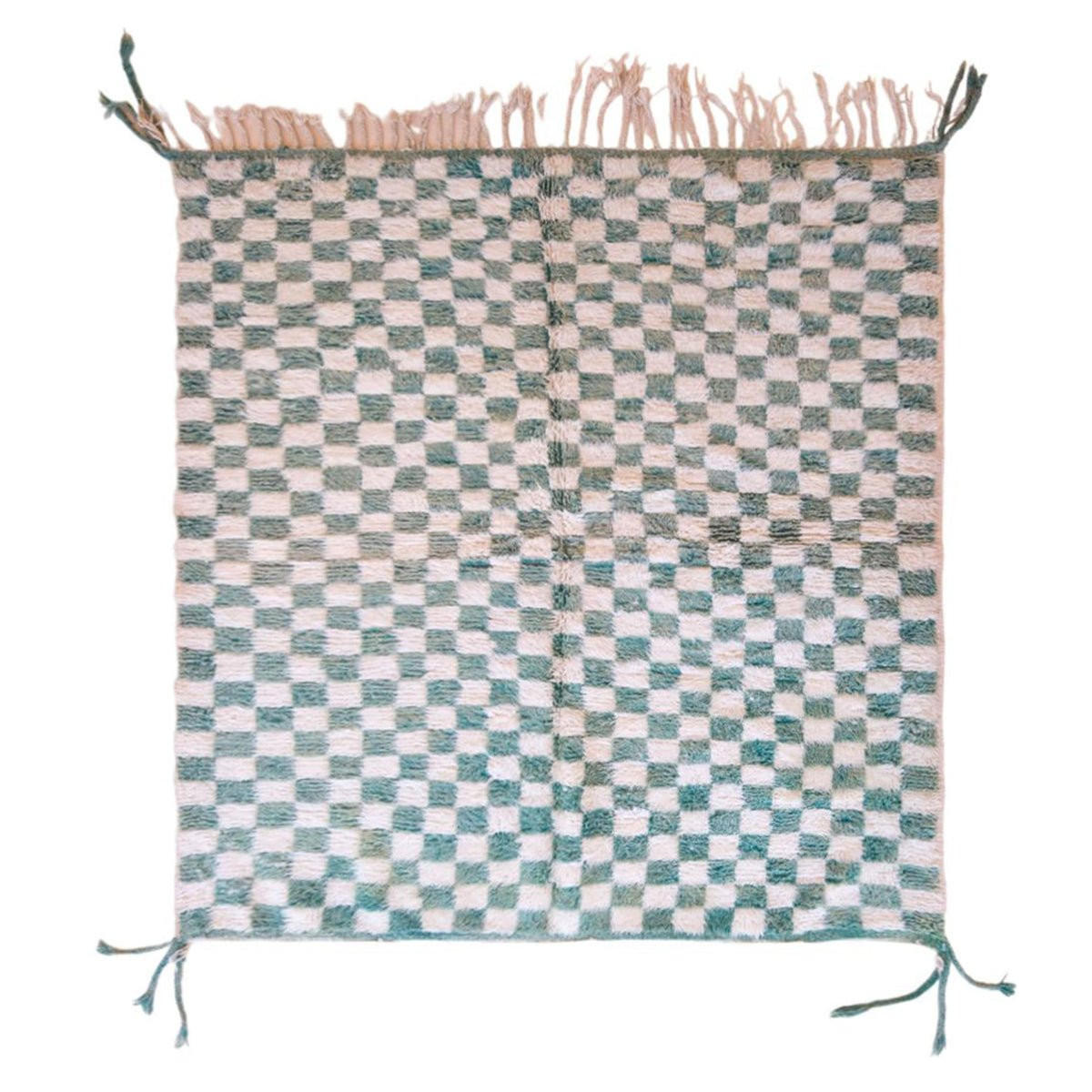 BERBERTEPPICH aus reiner Wolle 193x 212 cm - Grün, Naturmaterialien (193/212cm) - AFK Living
