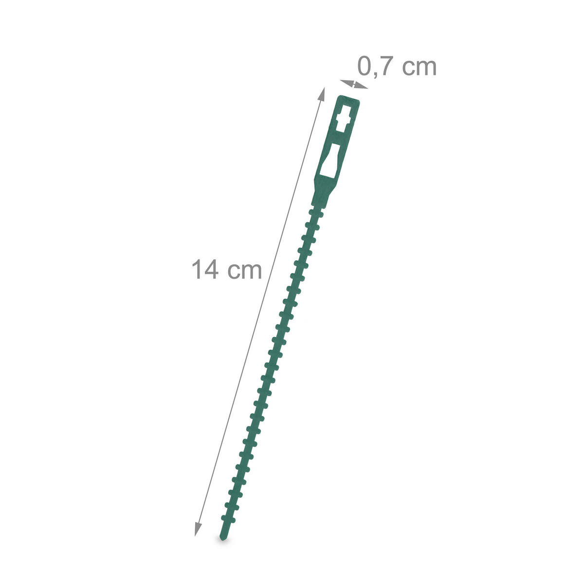 200XVEZICE - tamno zelena, plastika (0.7/14/0.2cm) - Relaxdays