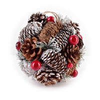 CHRISTBAUMKUGEL Santa Lila Braun 15/15/15 cm Kunstoff - Braun, Kunststoff (15/15/15cm) - Mondex