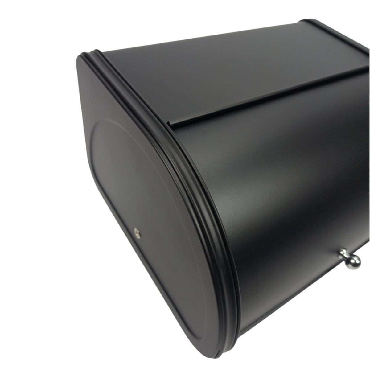 BROTKASTEN Metall Schwarz rolltop 31,5x26x17 cm - Schwarz, Metall (31.5/17/26cm) - Begryf
