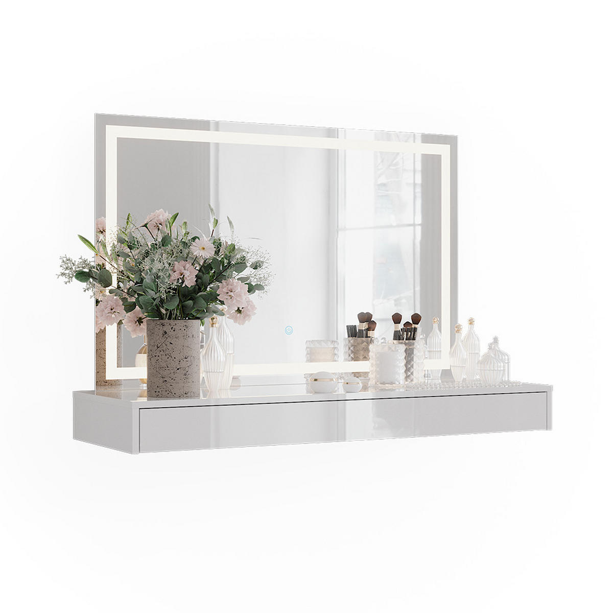 TOALETNÍ STOLEK Sherry Bílá - bílá, kompozitní dřevo (120/12/40.1cm) - Vicco