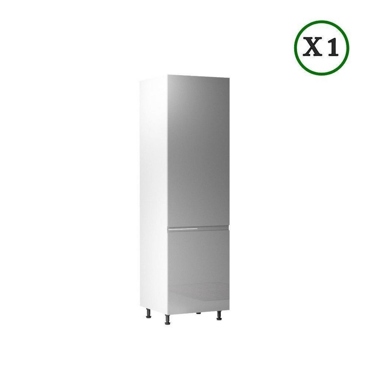 WINKELKÜCHE 300 x 210 cm - Aspen K31- M300 R - in Grau/Hochglanz - Grau, Holz/Holzwerkstoff (300/212/240cm)