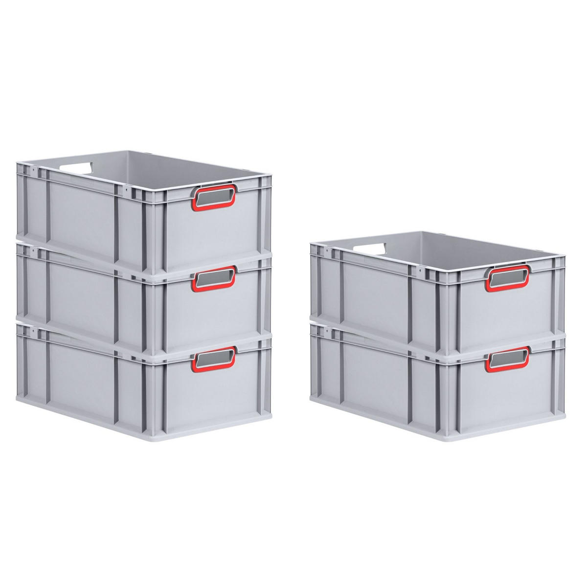 EUROBOX Nextgen Color 22x40x60cm 44 Liter Griffe Rot Offen - Rot, Kunststoff (40/22/60cm) - PROREGAL