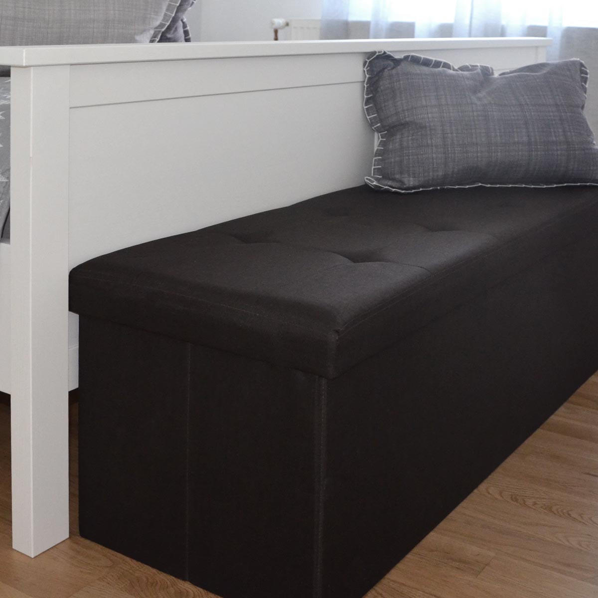 SITZBANK Faltbar, 110/38/38 cm, mit 2 Trennwänden, 120 Liter, Dunkelbraun - Braun, Kunststoff (38/38/110cm) - Dunedesign