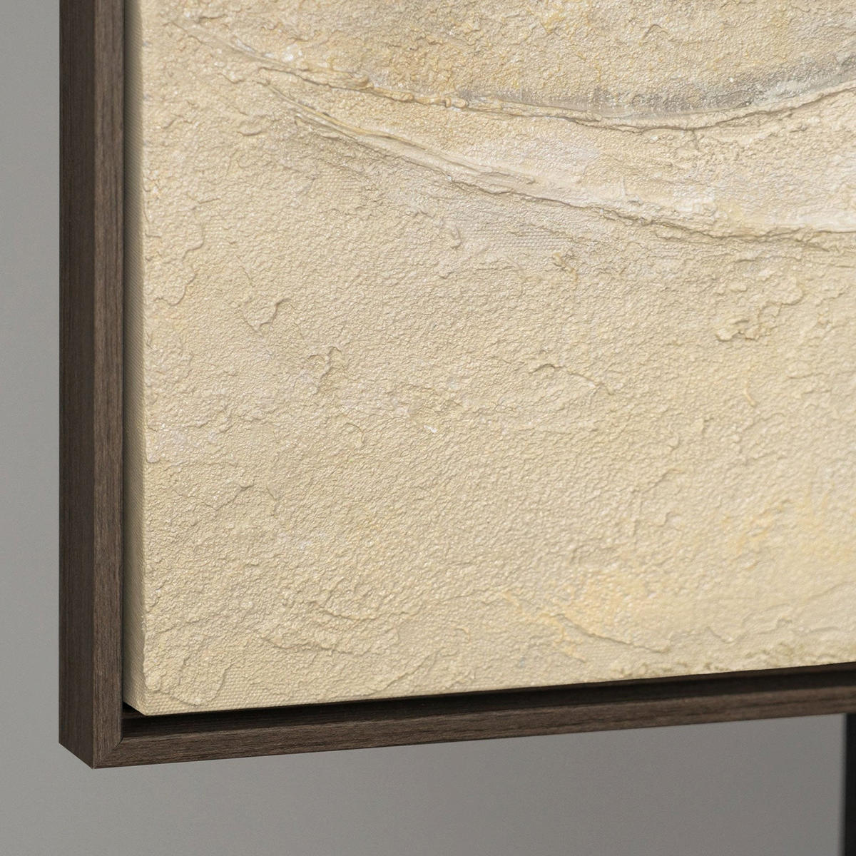 GEMÄLDE Schatten und Sand Schattenfugenrahmen Grau 120x80 cm - Grau, Holz (120/80cm) - YS-art gallery