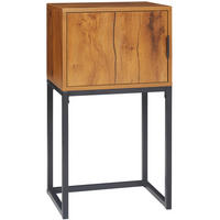 KONSOLENTISCH 40/30/76 cm in Natur mit Schrank im Industriedesign - Naturfarben, Metall (30/40/76cm) - Flora Grace