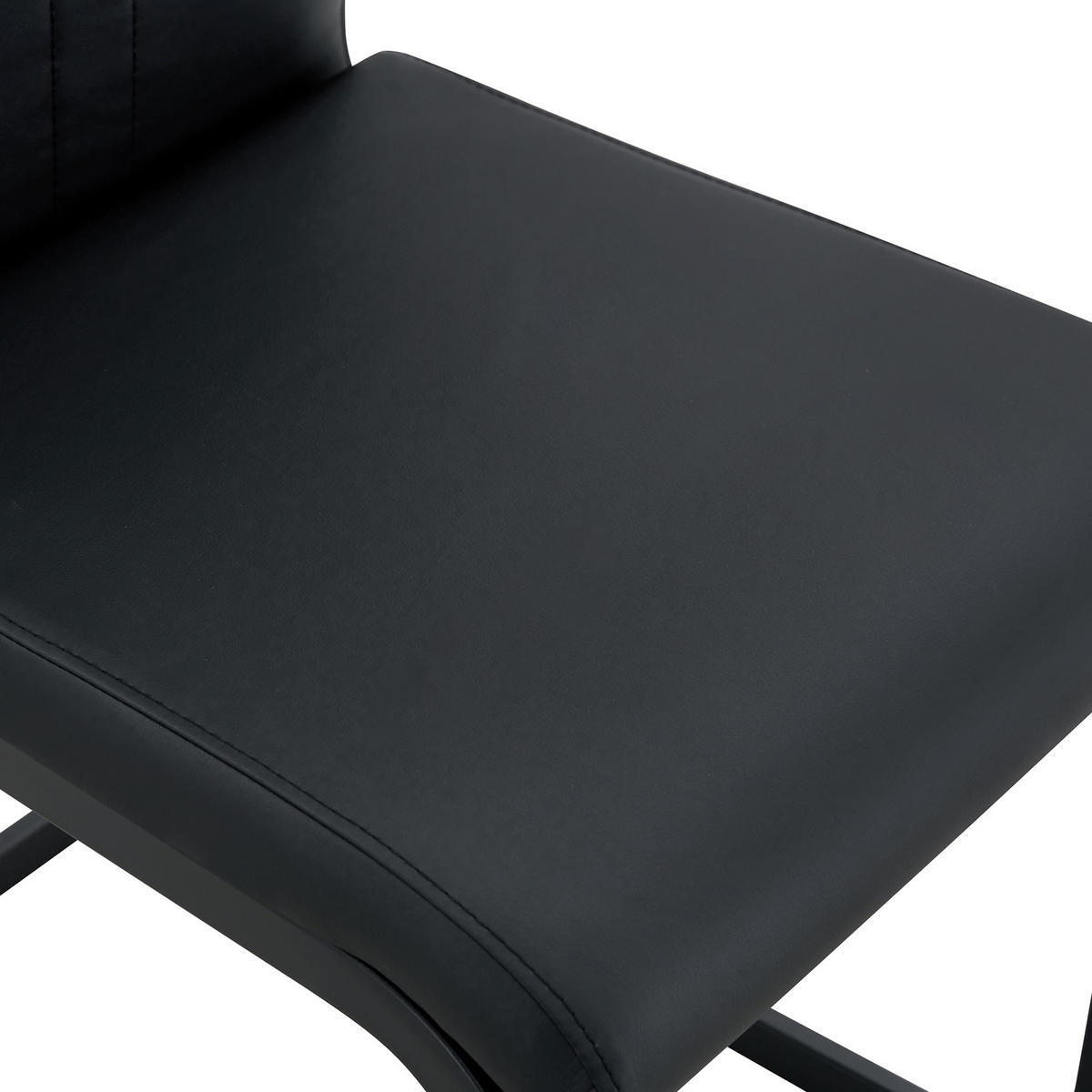 SCHWINGSTUHL DE-36785 2er-Set mit PU-Bezug und bogenförmigem Design Schwarz - Schwarz, Metall (40.5/98/52cm) - ComfortXL