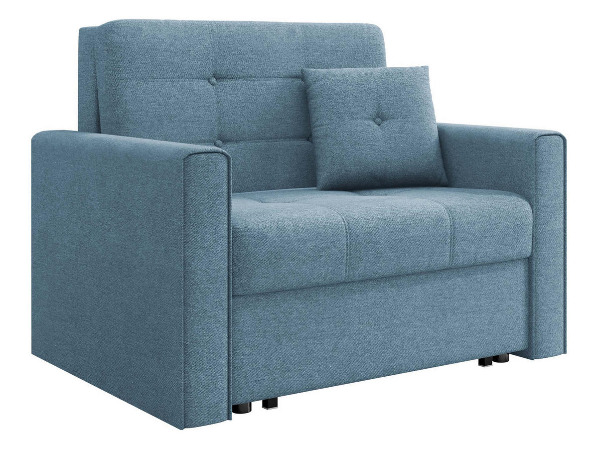 SCHLAFSOFA Viva Lux I - Blau, Holz/Textil (103/85/98cm) - MIRJAN24