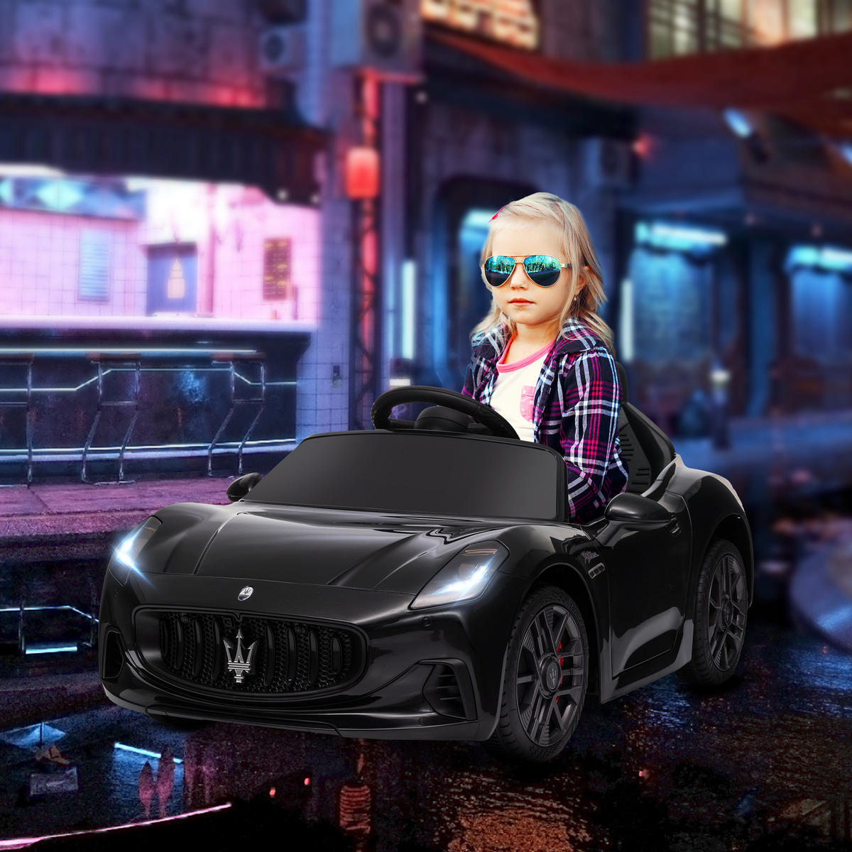 ELEKTRO-KINDERAUTO DE-13120 Fernbedienung Schwarz - Schwarz, Kunststoff (98/59/43cm) - ComfortXL