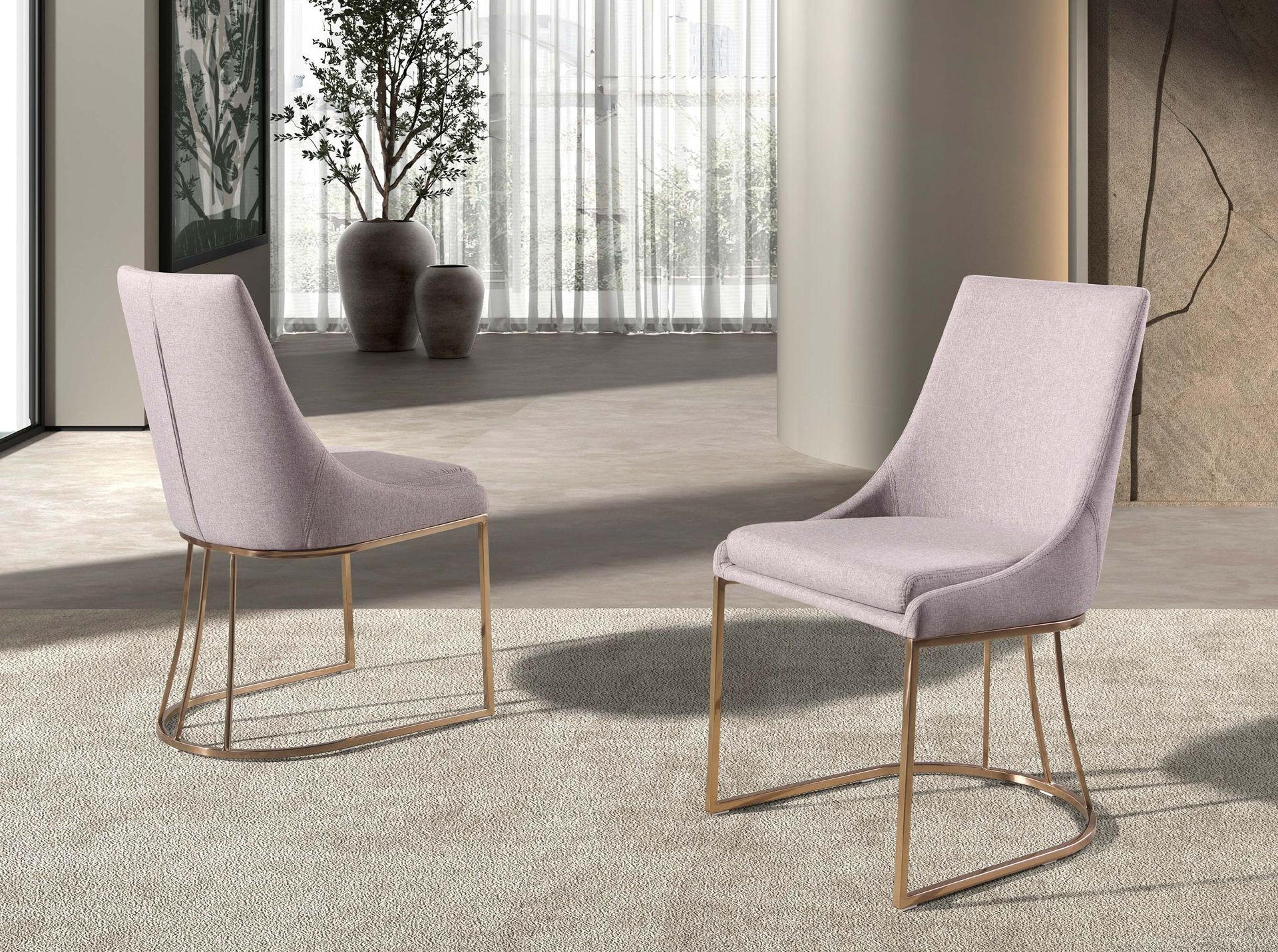 STUHL Stuhl aus grauem Stoff 50/59/86 cm - Grau, Textil/Metall (50/86/59cm) - ANGEL CERDA