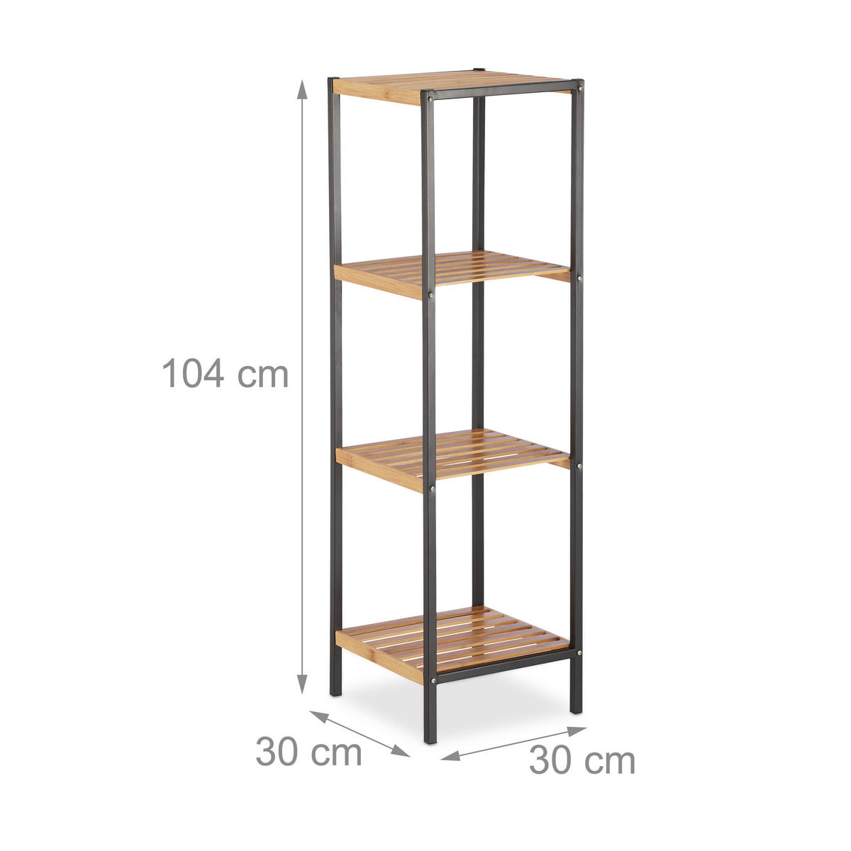 REGAL - Multicolor, Holz/Metall (30/104/30cm) - Relaxdays