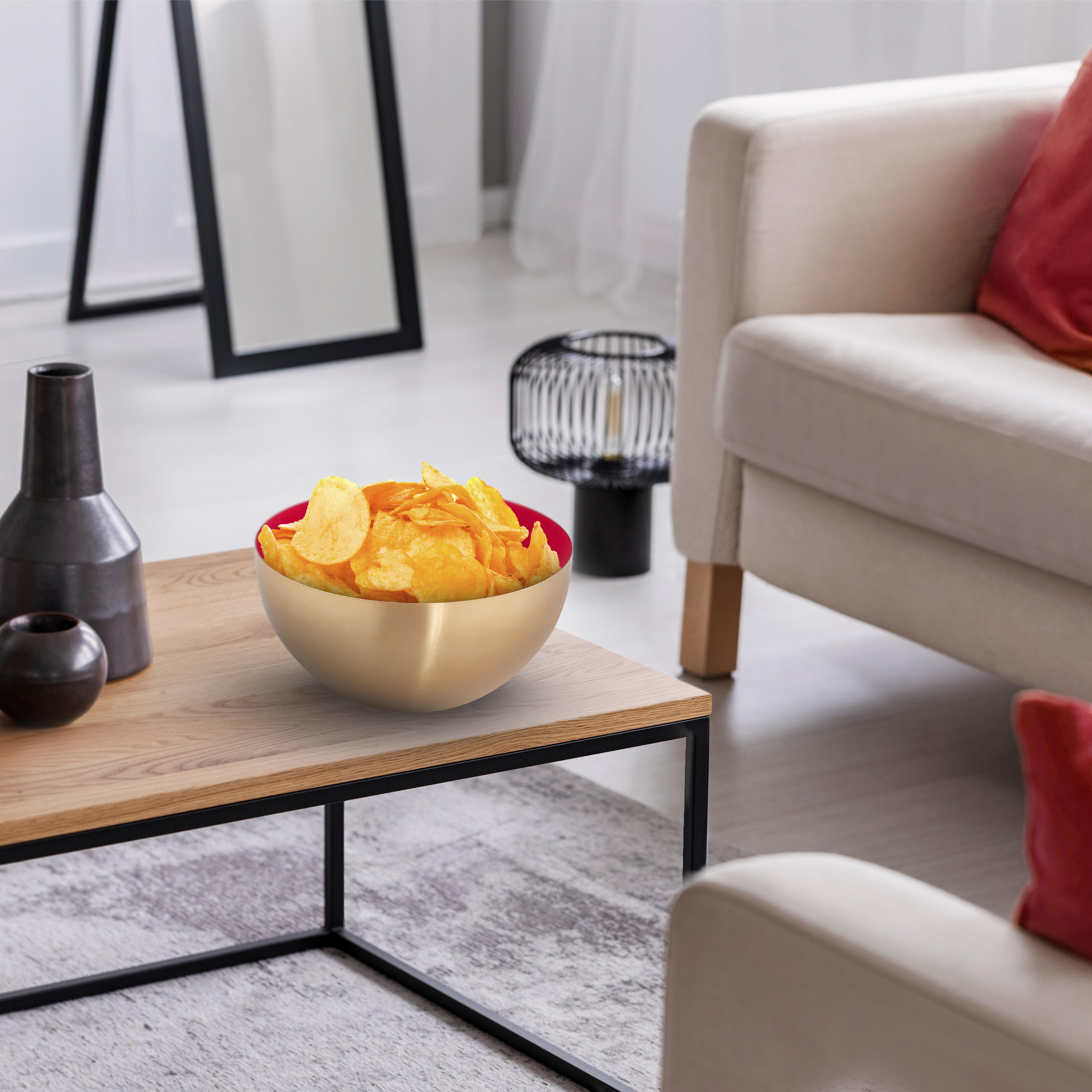 SALATSCHÜSSEL - Multicolor, Metall (25/25/12.5cm) - Relaxdays