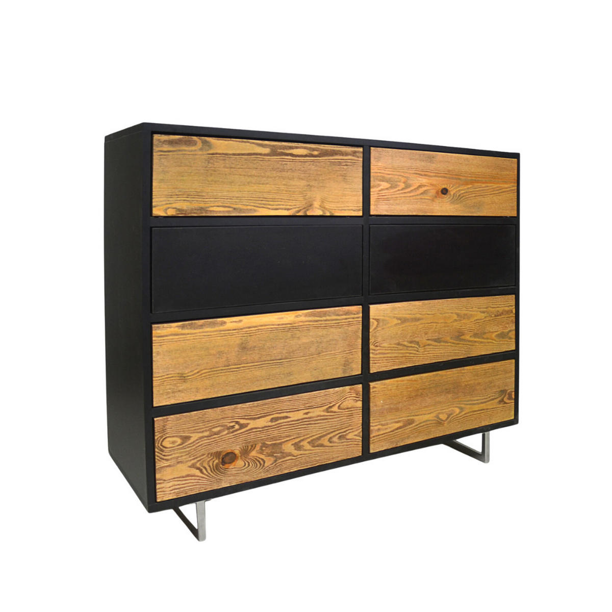 MASSIVHOLZKOMMODE für das Wohnzimmer NESCA II - Eichefarben, Holz (120/95/40cm) - Rawood Furniture