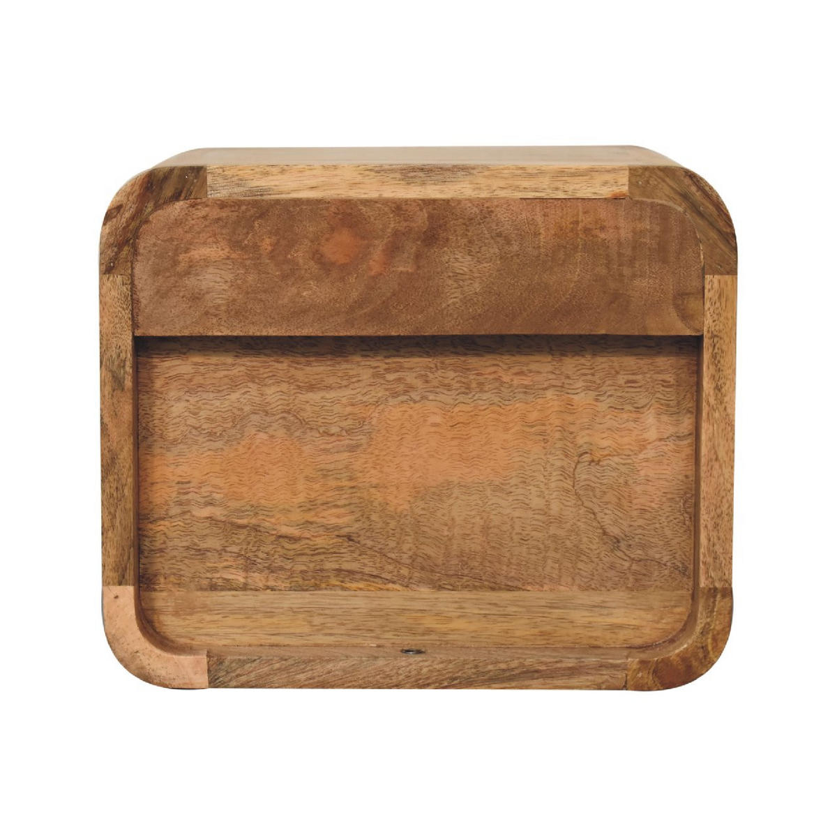 NACHTTISCH und Wandhalterungsfunktion, 1 Schublade, 1 Offenes Fach, Beige - Messingfarben/Braun, Holz/Metall (30/25/25cm) - Artisan Furniture