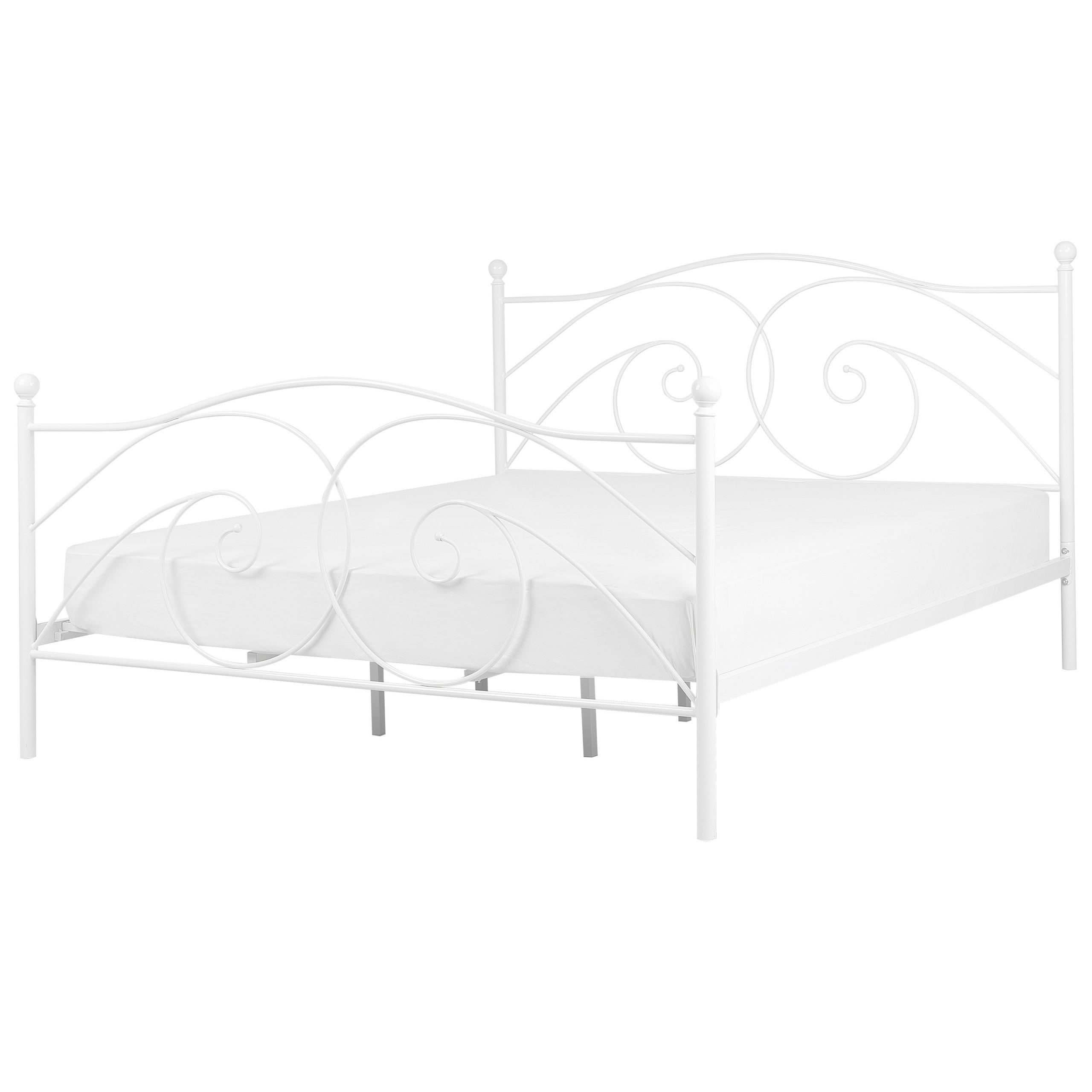 METALLBETT 180/200cm Weiß Dinard - Weiß, Metall (180/200cm) - Beliani