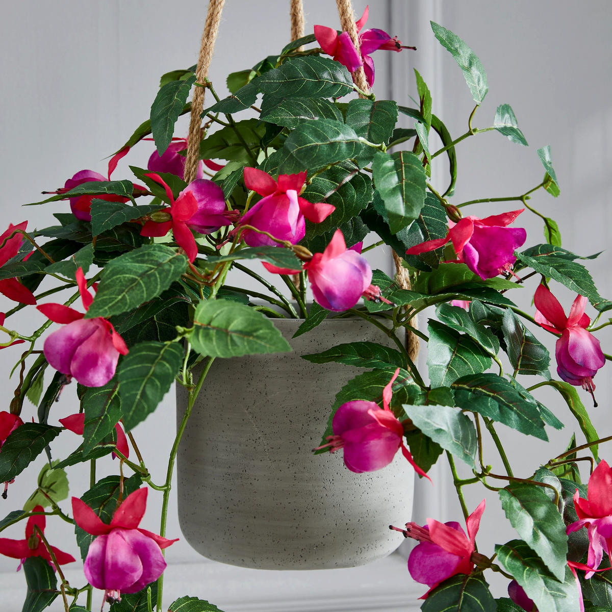 KUNSTPFLANZE Künstlicher Hänge-Fuchsie – Ignatia 80 cm - Grün, Kunststoff (80cm) - aplanta