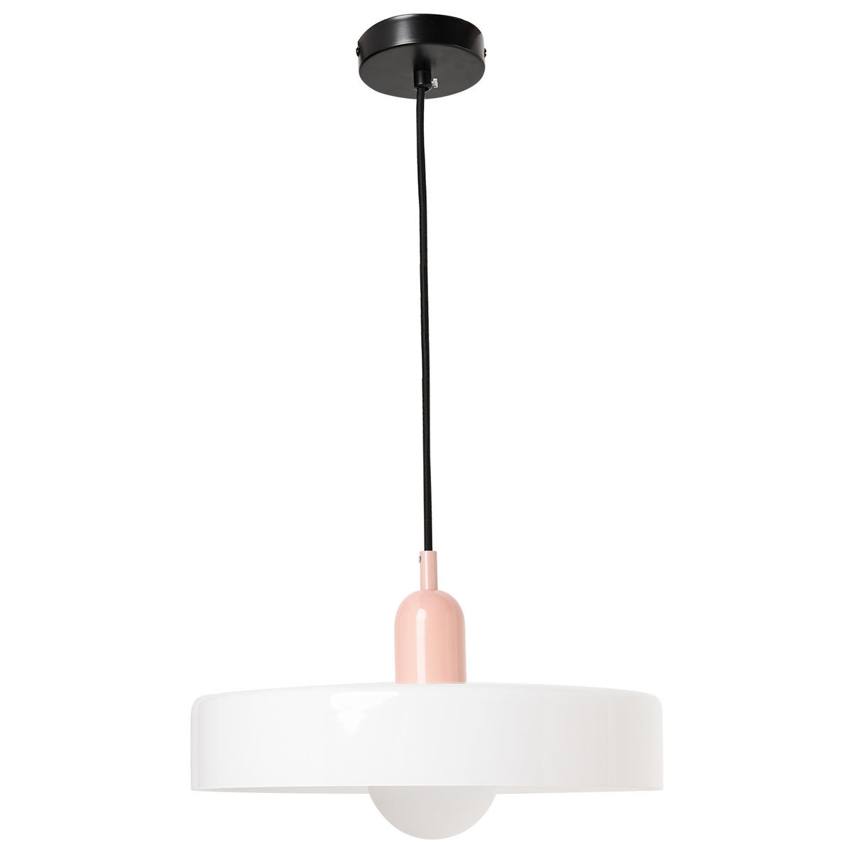 HÄNGELEUCHTE Weiß Paala - Pink/Weiß, Glas (35/35/148cm) - Beliani