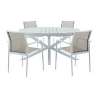 GARTENESSGRUPPE im Set - > 12 -Sitzer - Aluminium - weiß - YOHA - Weiß, Metall - Vente-Unique