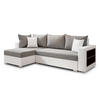 ECKSOFA Lord, Seite: Links - Weiß/Grau, Holz/Textil (238/141cm) - Sofnet