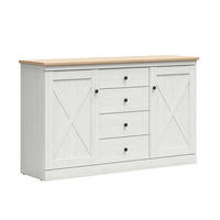 SIDEBOARD Victoria Weiß und Holz - Weiß, Holzwerkstoff (153/93/43cm) - Petits-meubles