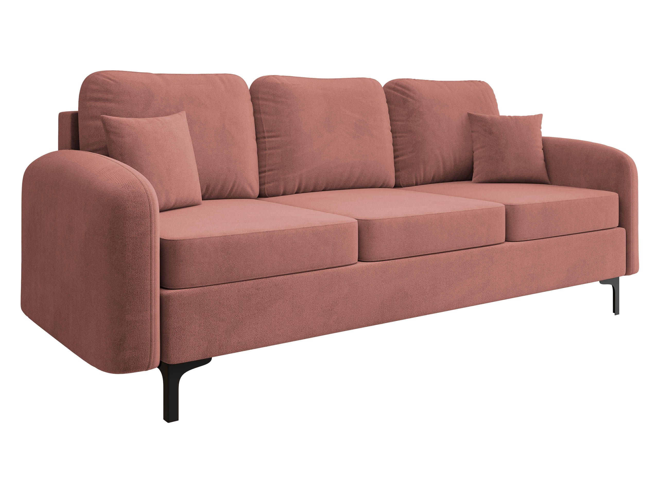 SCHLAFSOFA Venice - Schwarz/Rosa, Holz/Textil (225/96/94cm) - MIRJAN24