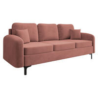 SCHLAFSOFA Venice - Schwarz/Rosa, Holz/Textil (225/96/94cm) - MIRJAN24