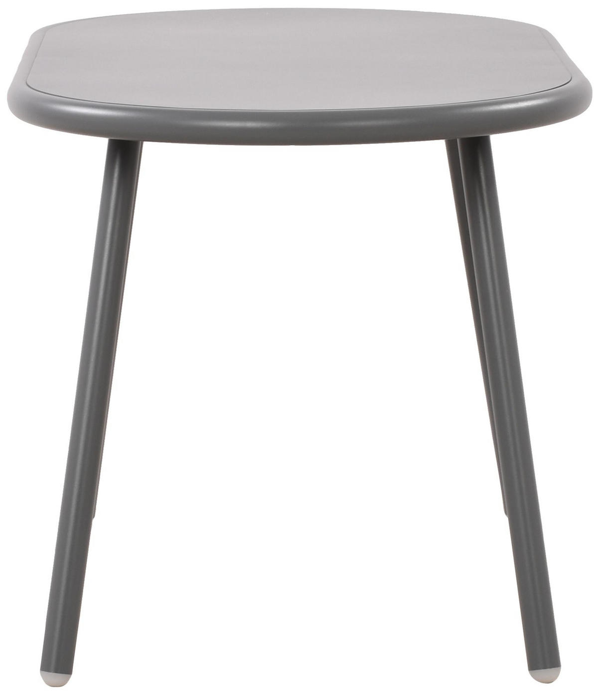 COUCHTISCH oval 80/45/45 cm Kunststoff dunkelgrau - Dunkelgrau, Kunststoff/Metall (45/80/45cm) - CLP