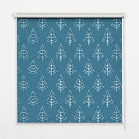 ROLLO LICHTDURCHLÄSSIG 130x140 cm Bäume im Regen - Weiß, Textil (130/140cm) - TULUP