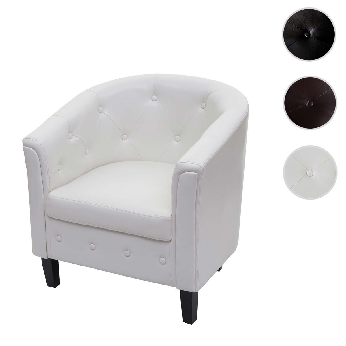 LOUNGESESSEL Weiß - Weiß, Textil (71/75/66cm) - MCW