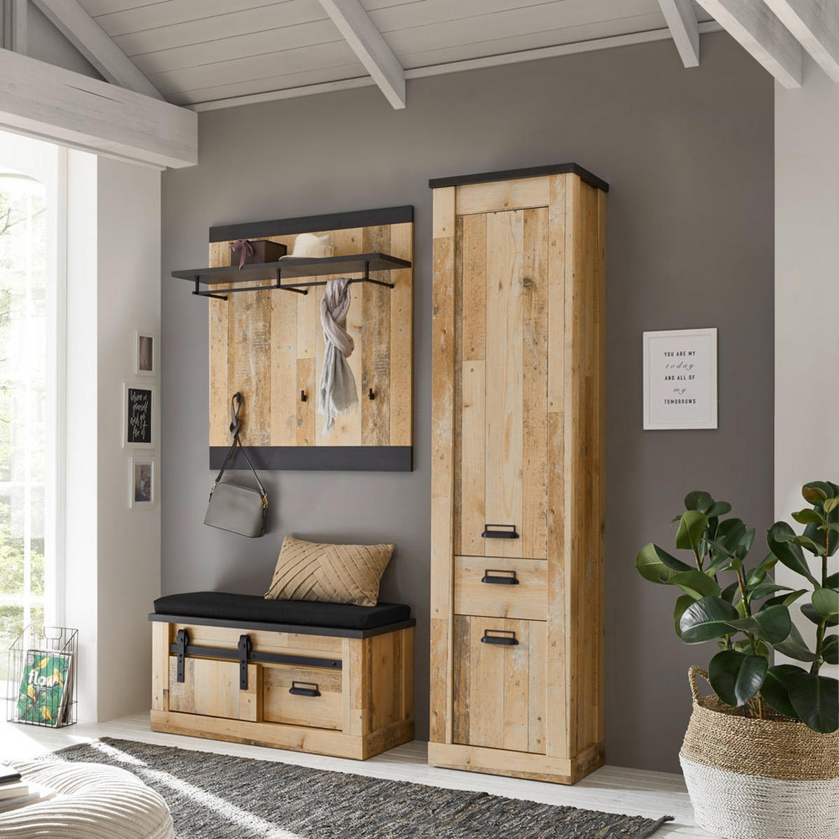 KOMMODE Shelton-61 - Braun, Holzwerkstoff (93/51/43cm) - Lomado