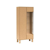 VITRINE Sanden SN-4 89 x 197 x 40,6 cm Eiche Bookmatch - Eichefarben, Holz/Holzwerkstoff (89/197/40.6cm) - Koseto