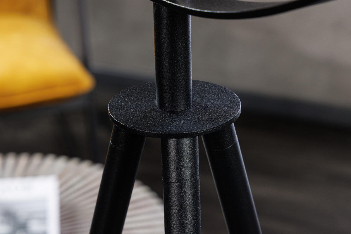 STEHLEUCHTE STUDIO Edelstahl Schwarz 145 cm - Silberfarben/Schwarz, Metall (51/51/146cm) - riess-ambiente
