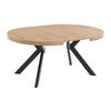 ESSTISCH - ausziehbar - 4 bis 8 Personen - MDF & Stahl - Naturfarben & Schwarz - KOMONI - Schwarz/Naturfarben, Holz (220/120/76cm) - Vente-Unique