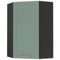 KÜCHENHÄNGESCHRANK Kvantum W4/10/60 Mint Matt / Schwarz Matt 60 / 60 / 96cm - Schwarz/Mintgrün, Holz/Holzwerkstoff (60/96/60cm) - Feldmann-Wohnen