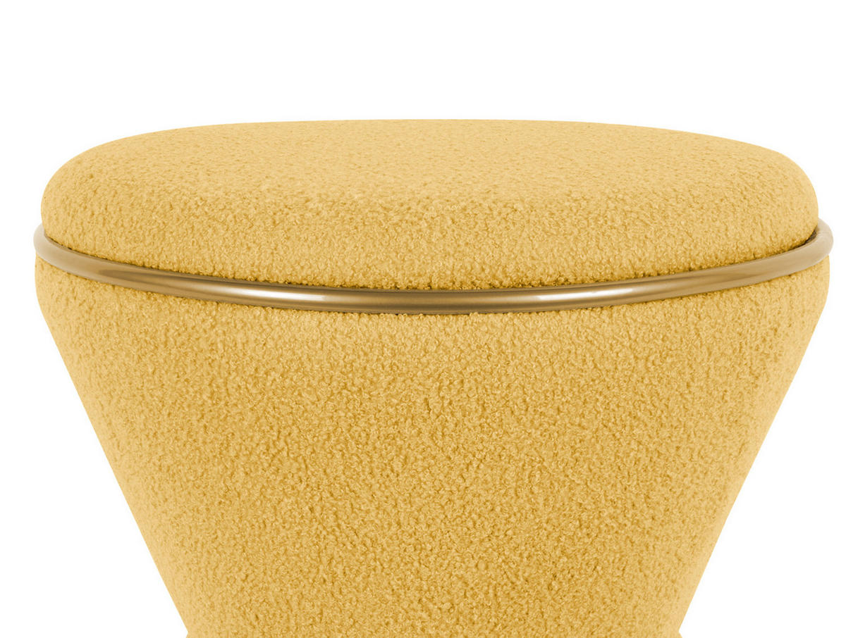 HOCKER Gustar 38.5/38.5/43 cm - Gelb, Textil (38.5/43/38.5cm) - Leitmotiv