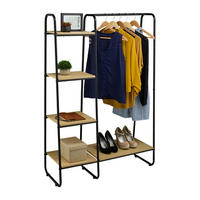 GARDEROBE - Multicolor, Holzwerkstoff/Metall (100/150/41cm) - Relaxdays