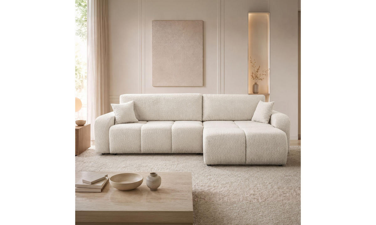 ECKSOFA MALIBU XL 275/150/87 cm Coral 65 - Ecru, Textil (275/150cm) - Lookway