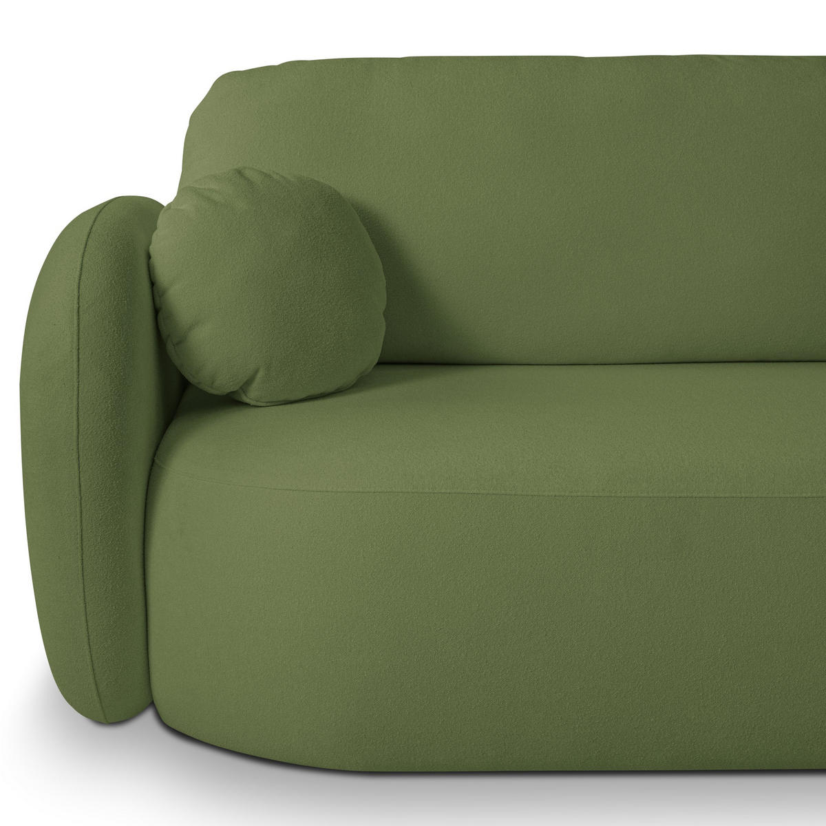 ECKSOFA AMICO R-S Grün Geflochtener Stoff mit Schlaffunktion - Grün, Holz (248/174cm) - MASSENO