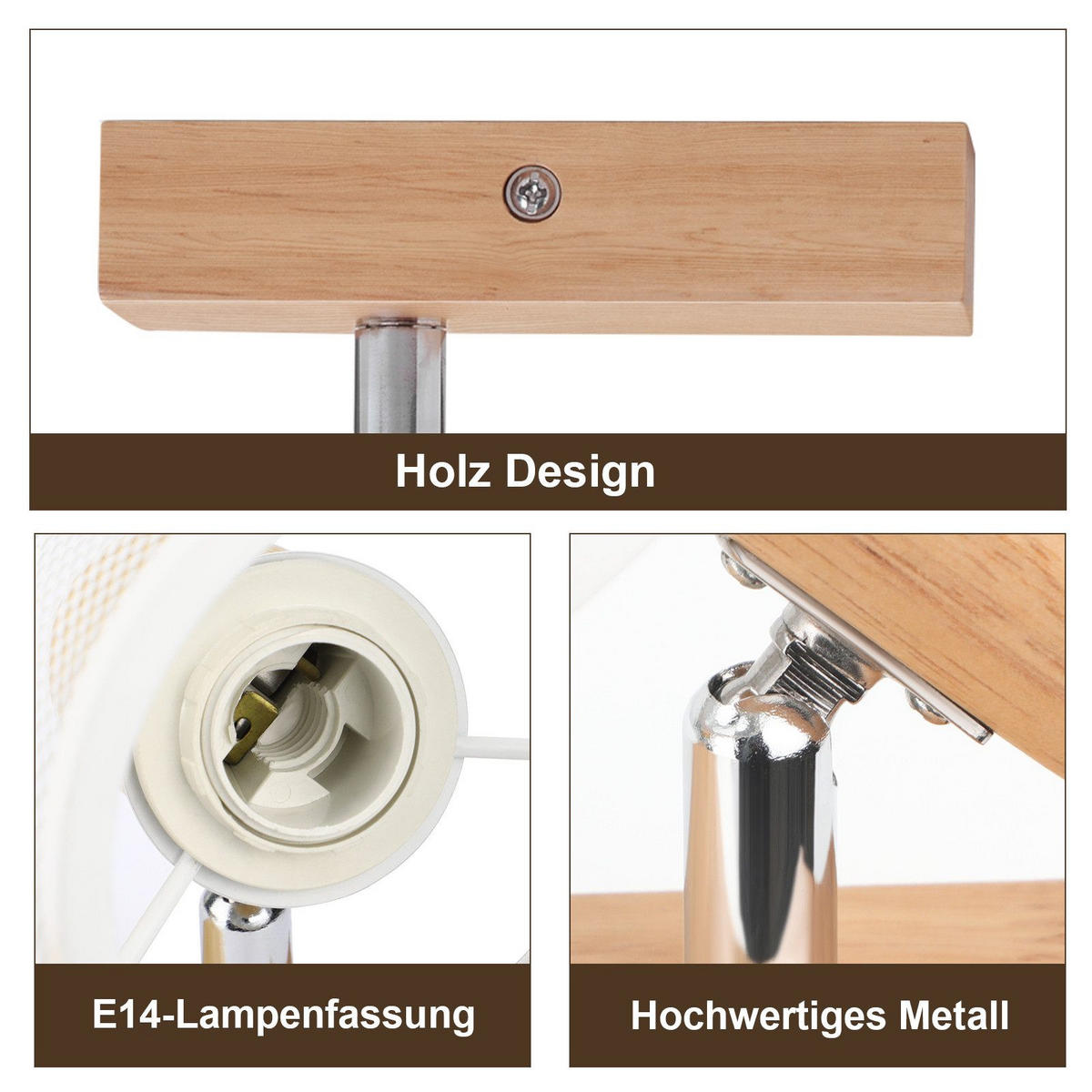 STRAHLER Gisela 1-flammig 16/10/14 cm - Weiß, Metall (16/10/14cm) - Nettlife