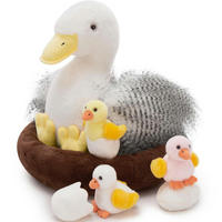 STOFFTIER Ente mit Küken 4-teiliges Set 35 cm - Multicolor, Textil (32/35cm)