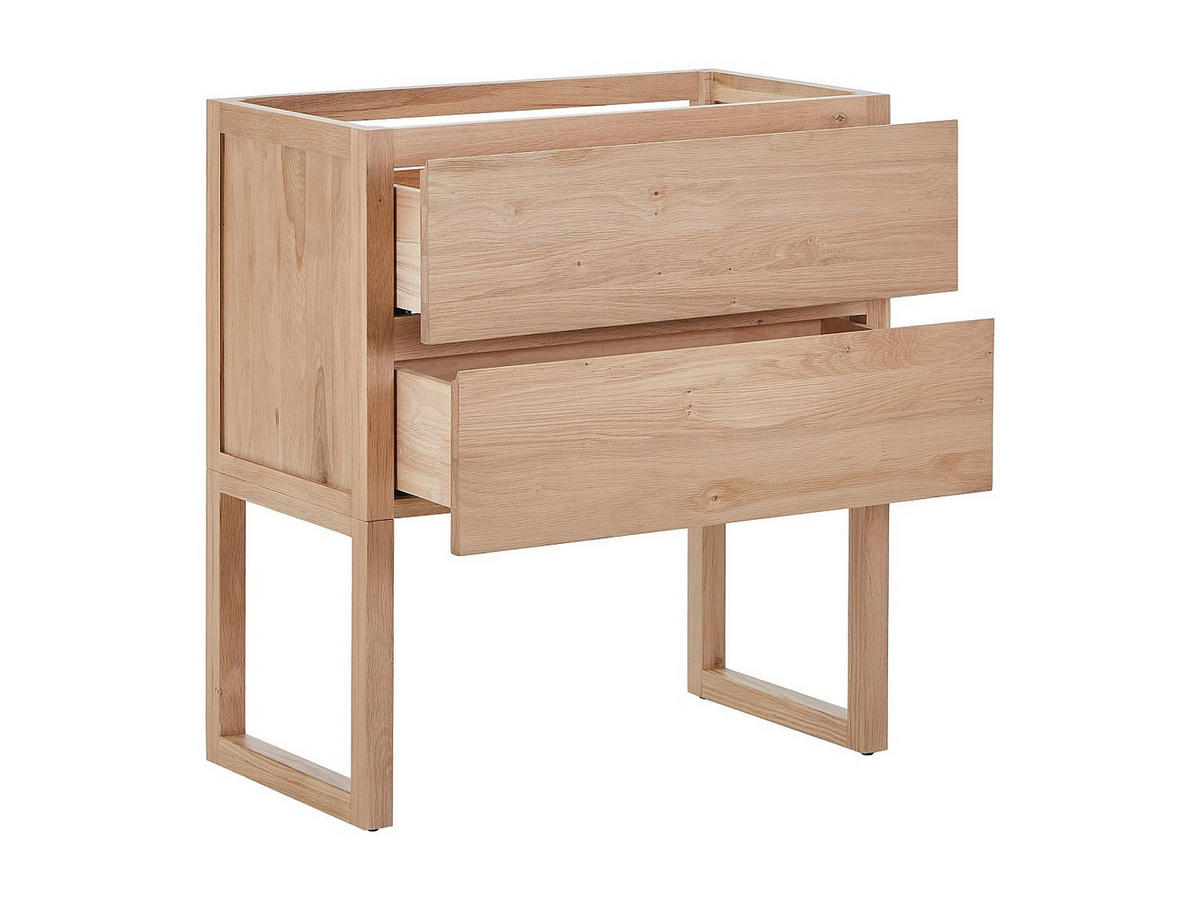 WASCHBECKENUNTERSCHRANK - 80cm x 45cm - Eiche - naturfarben hell - TARELO - Naturfarben, Holz (80/88/45cm) - Vente-Unique