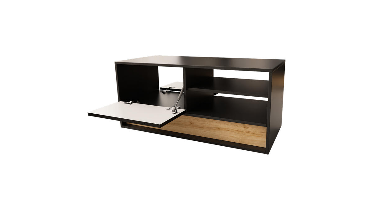 COUCHTISCH Vision Schwarz 100x45x45 - Schwarz, Holzwerkstoff (100/45/45cm) - AKL FURNITURE